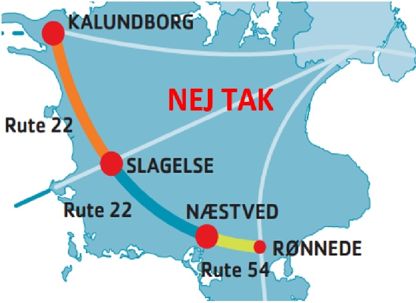 Logo: Sjælland med NEJ TAK